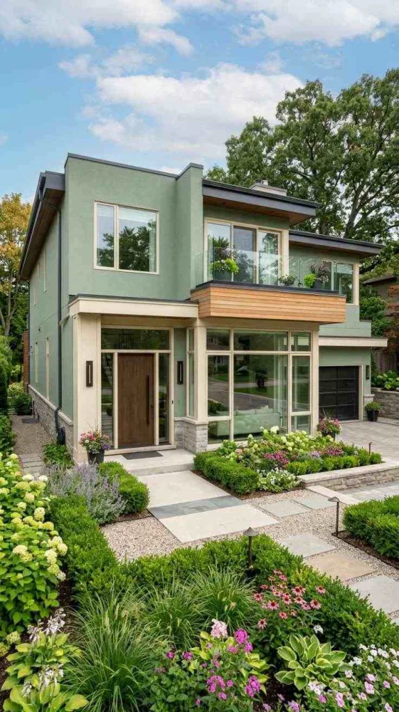 Sage Green with Cream