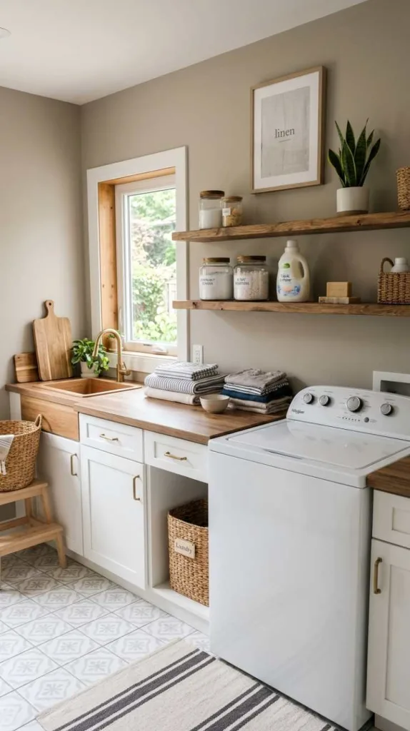 10+ Laundry Room Ideas Top Loader Layout 3 Side Counter Setup