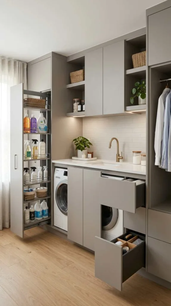 Slim Pull-Out Pantry Cabinets