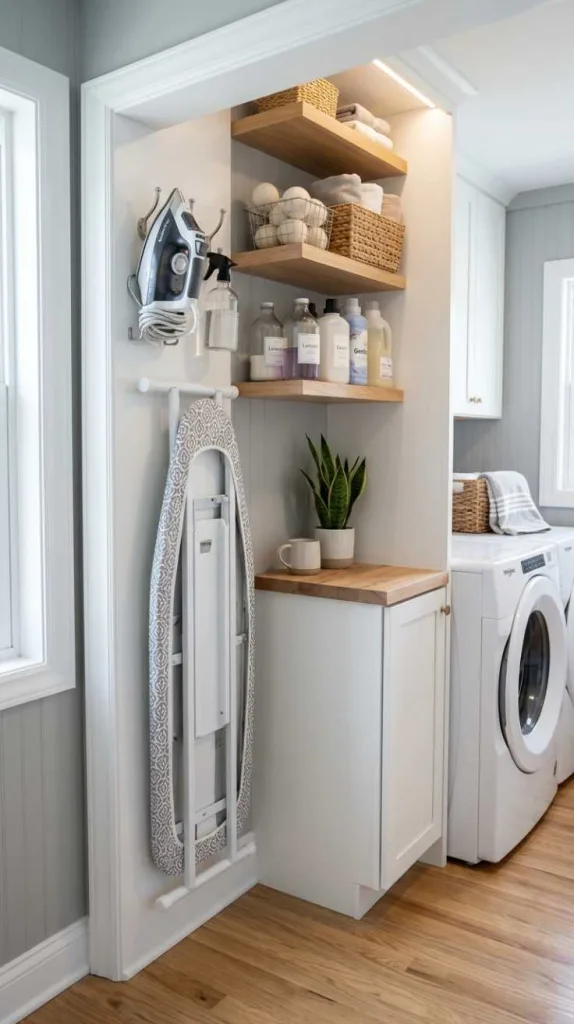 11+ Laundry Room Ironing Board Ideas with Hidden Storage 10 Small Nook Station