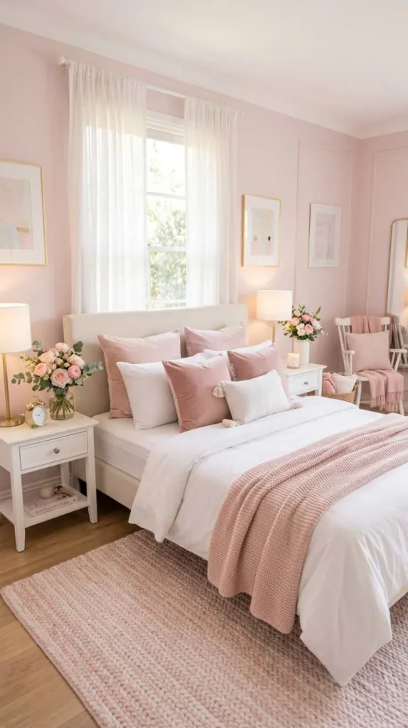 11+ Pastel Pink and White Bedroom Decor Ideas 14 Soft Accessories