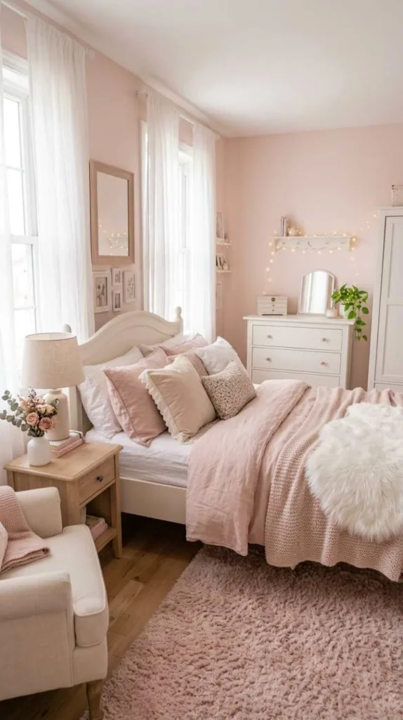 10+ Dreamy Girls Bedroom Color Ideas That Feel Like Magic 6 Soft Blush Pink Layers