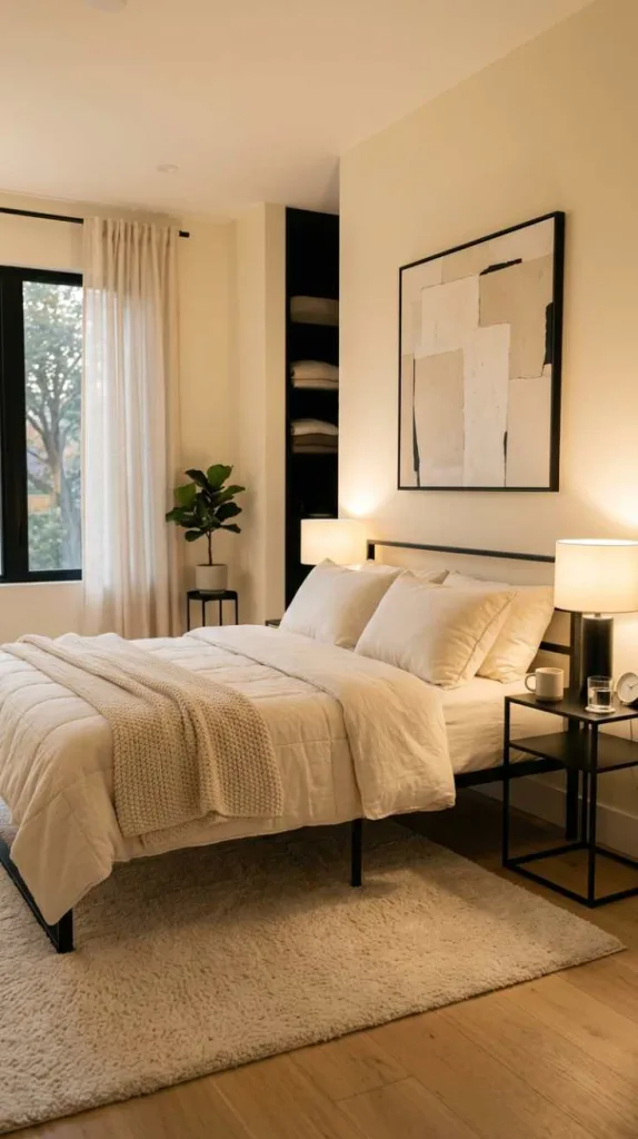 12 Stunning Bedroom Color Ideas With Black Furniture 14 Soft Ivory Glow