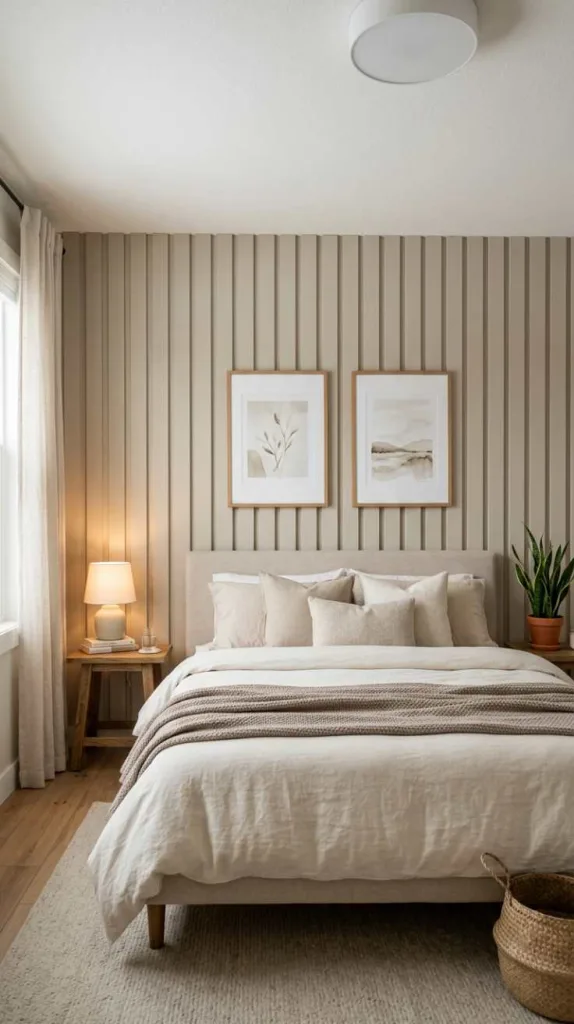 10+ Wall Decor Ideas for Bedroom that Instantly Elevate Style 12 Soft Neutral Paneling