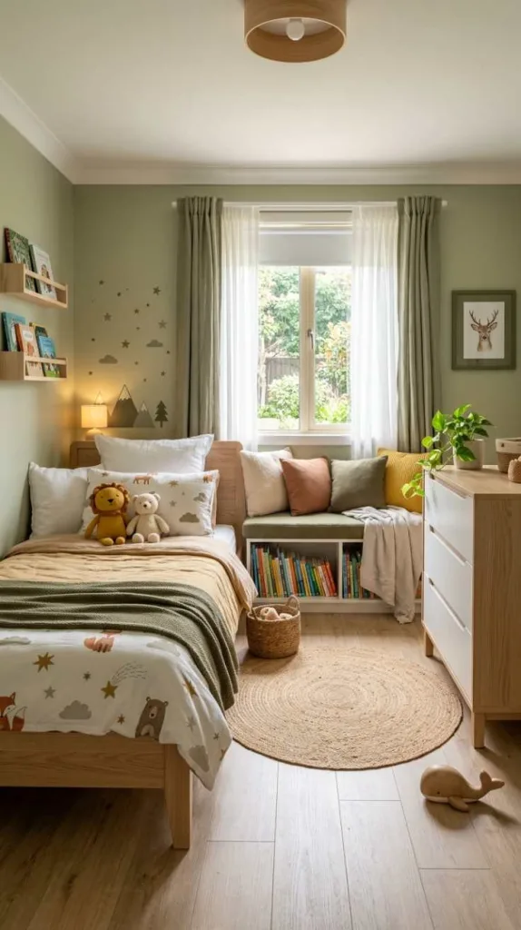 10+ Kid Friendly Bedroom Color Ideas for Restful Sleep 9 Soft Olive Tones