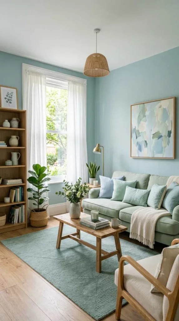 Soft Pastel Blue-Green Calm