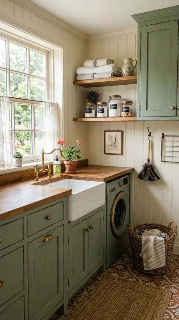 Soft Sage Cabinets