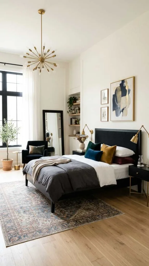 12 Stunning Bedroom Color Ideas With Black Furniture 3 Soft White Walls
