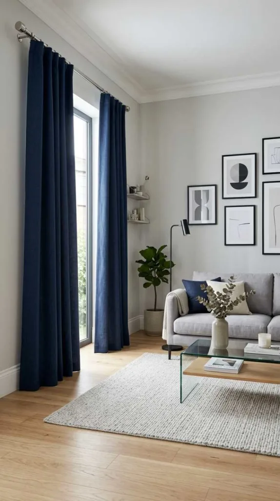 11+ Blue Living Room Curtain Ideas For a Stylish Home 11 Solid Blackout Curtains