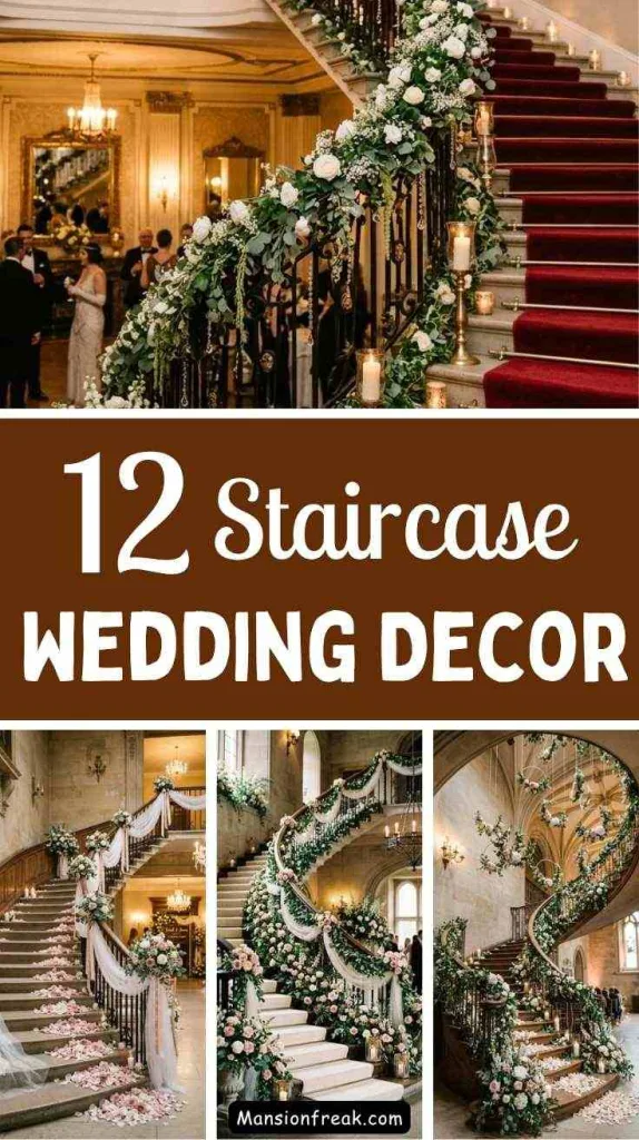 12 Staircase Wedding Decor for Elegant Ceremony Entrances 2 Staircase Wedding Decor