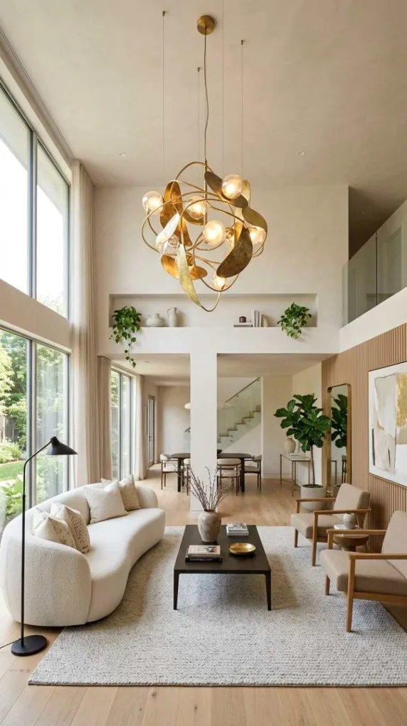 12 Inspiring Modern Living Room Decor Trends 3 Statement Lighting