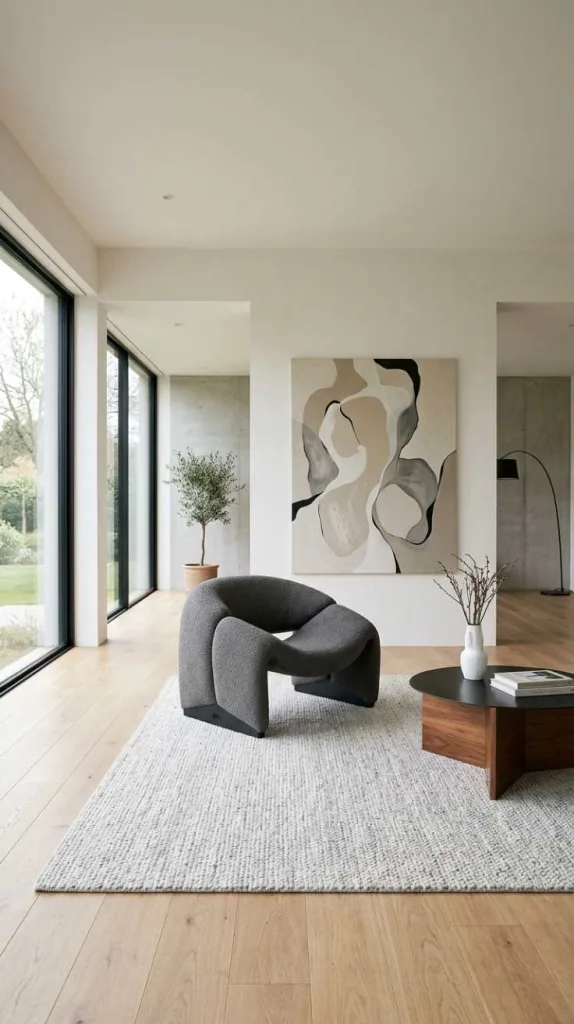 10+ Modern Minimalist Living Room Ideas for a Calm Home 8 Statement Single Piece