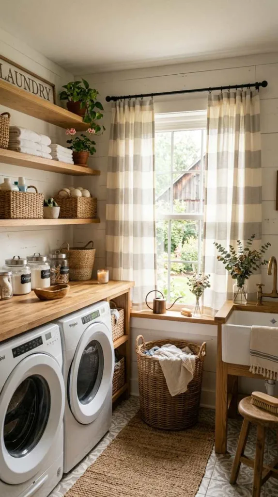 Striped Farmhouse Curtains