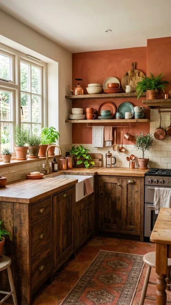12 Terracotta Kitchen Color Ideas That Warm Up Your Space 7 Terracotta Accent Walls