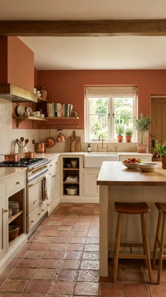 12 Terracotta Kitchen Color Ideas That Warm Up Your Space 4 Terracotta and Cream Pairing