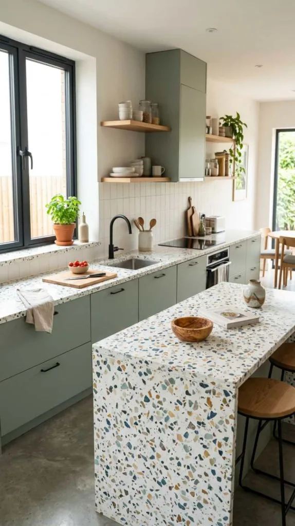 12 Trendy Kitchen Countertop Designs For a Stylish Home 7 Terrazzo Pattern Countertops
