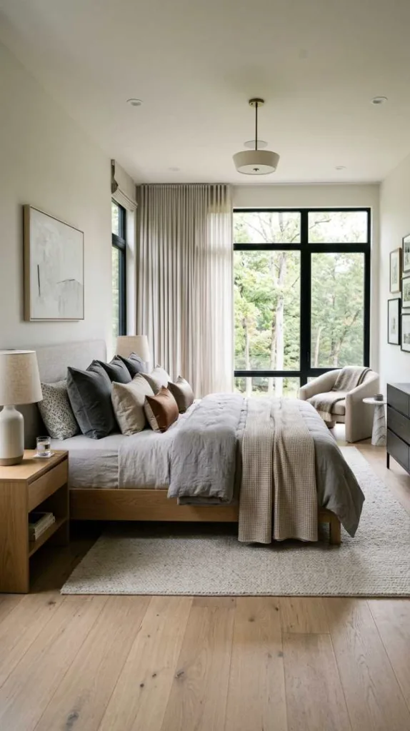 10+ Modern Master Bedroom Ideas You'll Love 12 Textured Bedding Layers