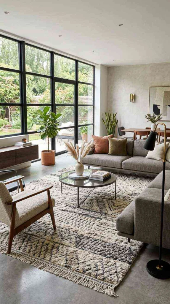 12 Inspiring Modern Living Room Decor Trends 6 Textured Rugs