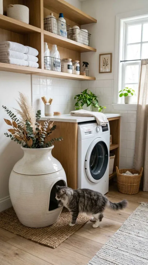 10+ Laundry Room Cat Litter Box Ideas 6 Vase Style Litter Box