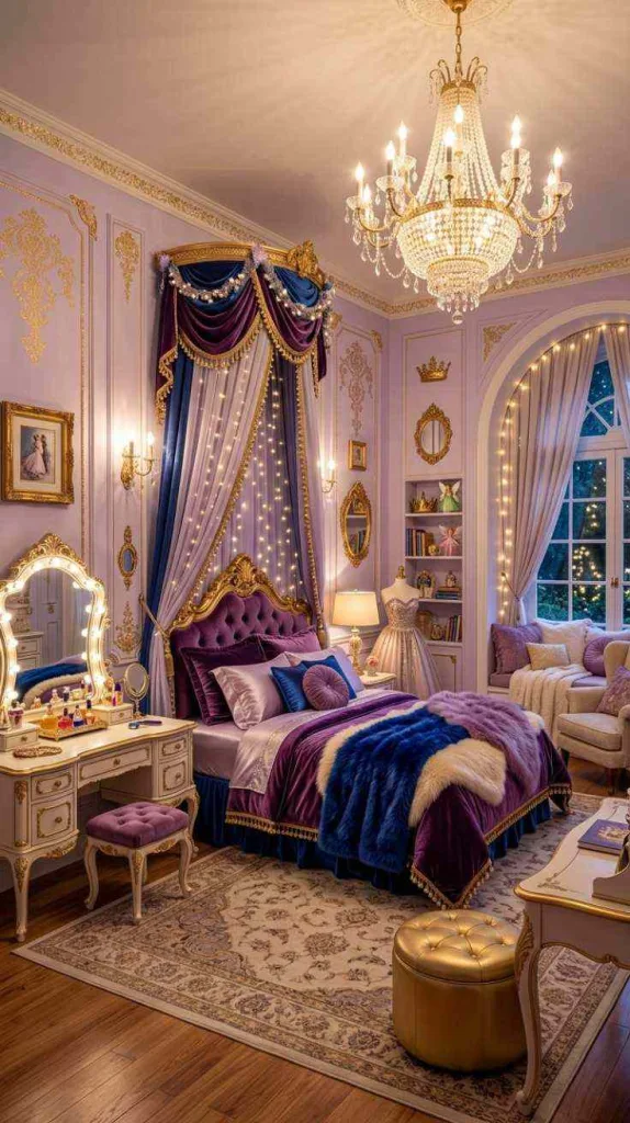 11+ Teen Girl Royalty Magical Princess Bedroom Inspirations 8 Velvet Luxury