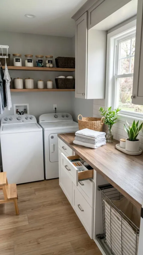 10+ Laundry Room Ideas Top Loader Layout 7 Vertical Storage Wall