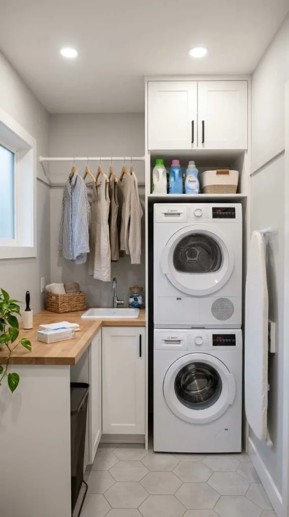Vertical Wall Storage Above Units