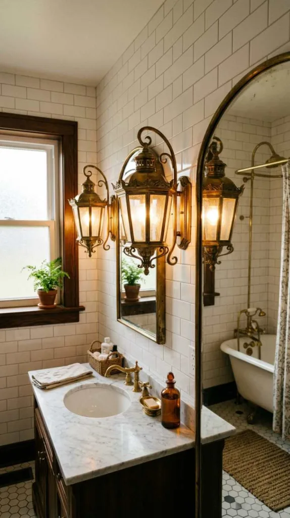 Vintage Brass Lantern Lights