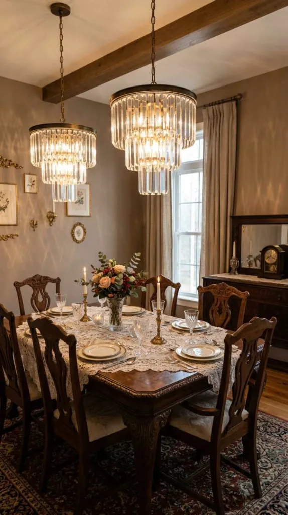 12 Modern Crystal Chandeliers That Elevate Any Space 11 Vintage Dining Charm