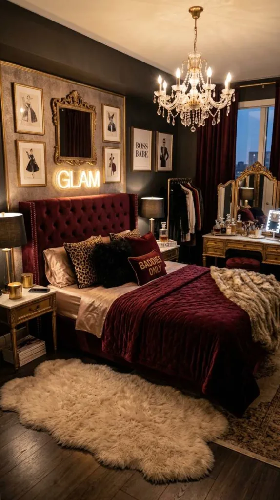 12 Baddie Bedroom Idea for a Bold Confident Vibe 5 Vintage Glam Furniture