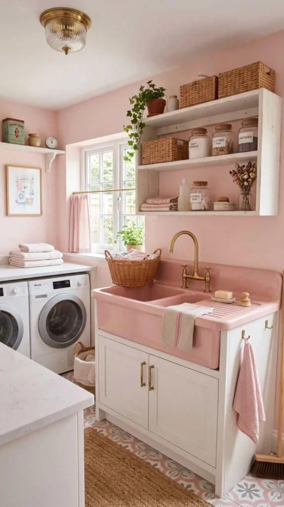 Vintage Pink Utility Sink