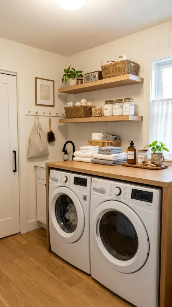 12 Laundry Room Folding Station Ideas for Organized Spaces 4 Washer Top Workspace