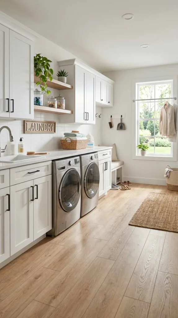 10+ Laundry Room Flooring Ideas for Functional Spaces 3 Waterproof Vinyl Floors