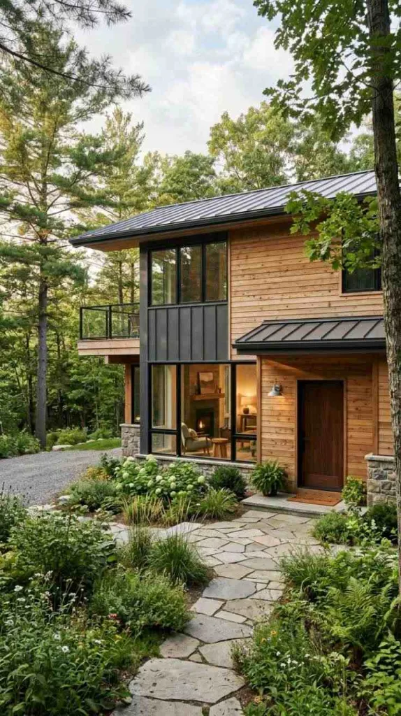Wood Accent Cottage Facade