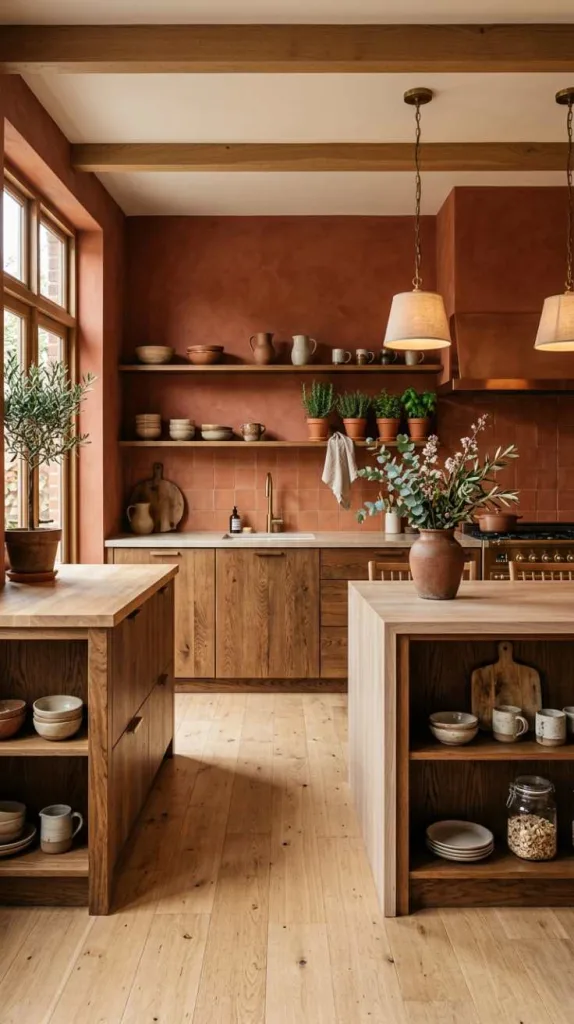 12 Terracotta Kitchen Color Ideas That Warm Up Your Space 8 Wooden Texture Layers