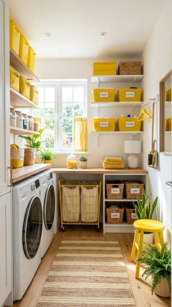 Yellow Containers and Baskets