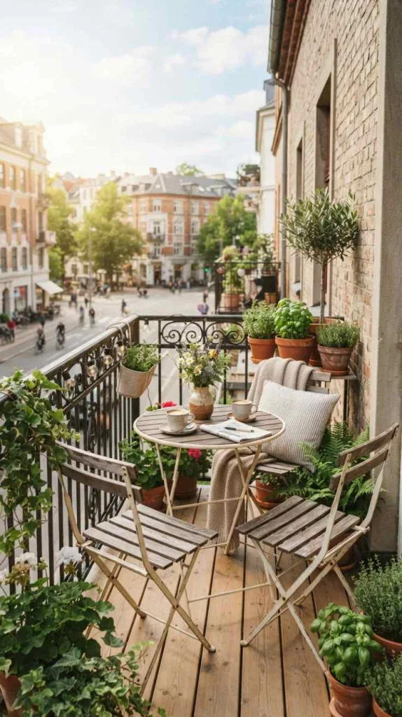 Apartment Balcony Bistro Corner