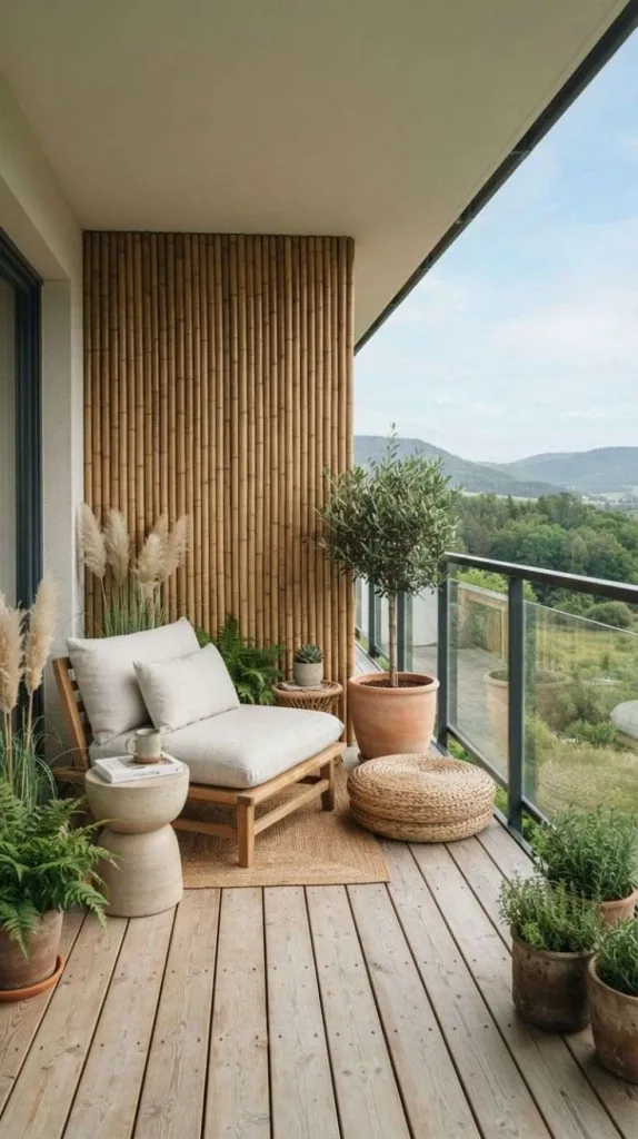 This Minimalist Balcony Decor That Looks Expensive Without the Extra Cost 9 Bamboo Accent Wall