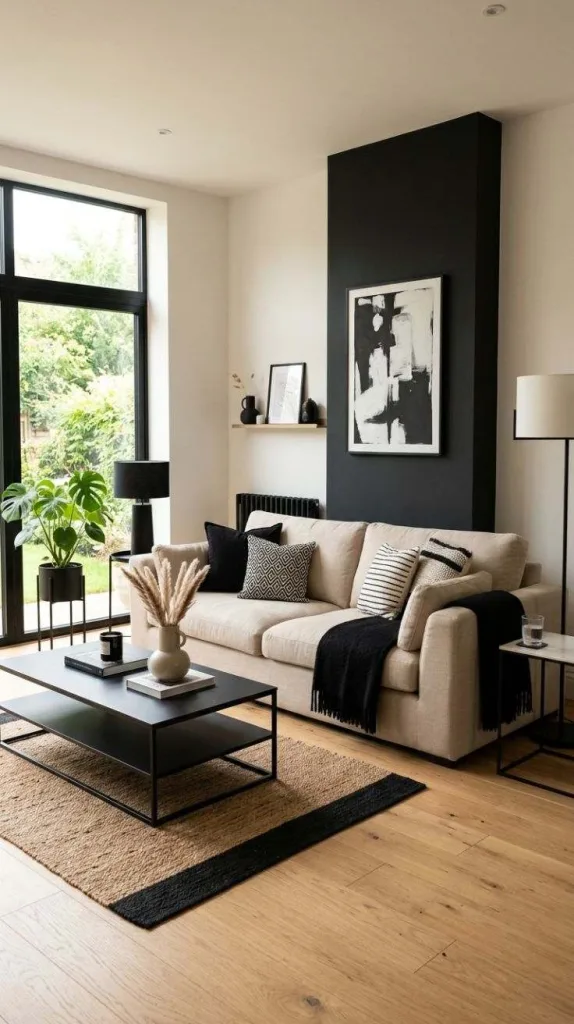 Beige Couch Living Room Worth Saving 6 Beige Black Contrast