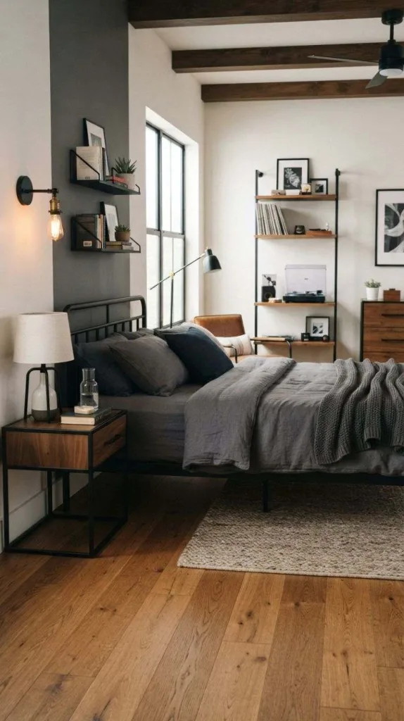 My Dream Modern Men's Bedroom Setup That Looks Expensive 11 Black Metal Bedroom Accents