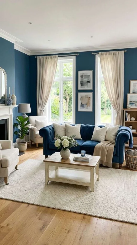 Blue and Soft Cream
