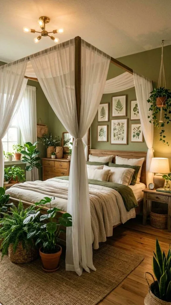 Botanical Canopy Bed Retreat