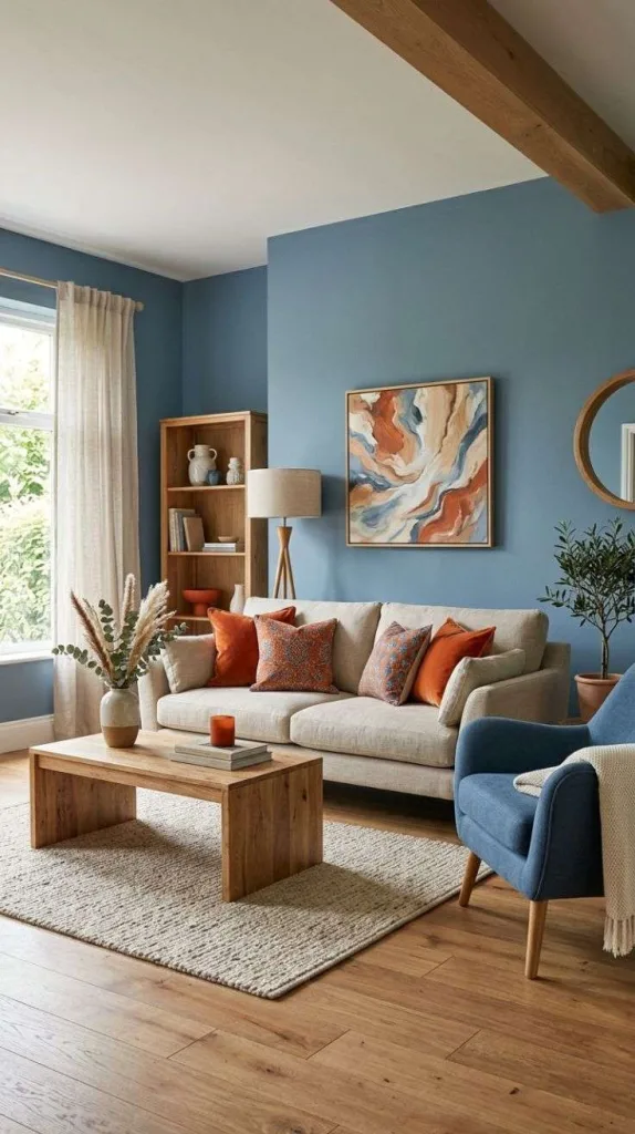 Burnt Orange and Dusty Blue