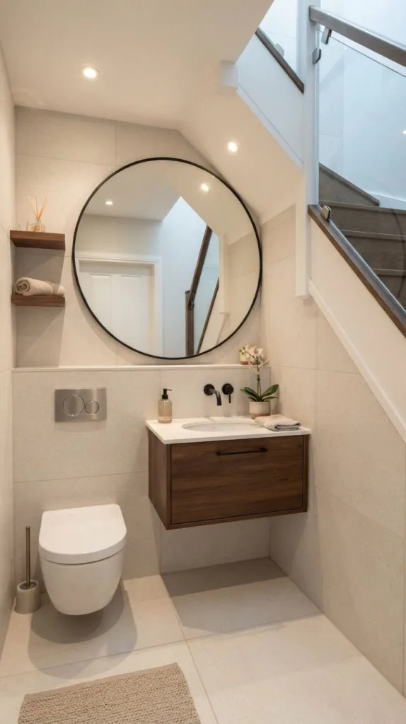 12 Under Staircase Decor for Stylish and Functional Spaces 11 Compact Bathroom