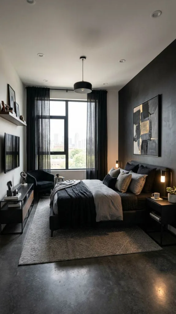 These Masculine Bedroom That Feels Like a Five-Star Suite 9 Contemporary Black Bedroom