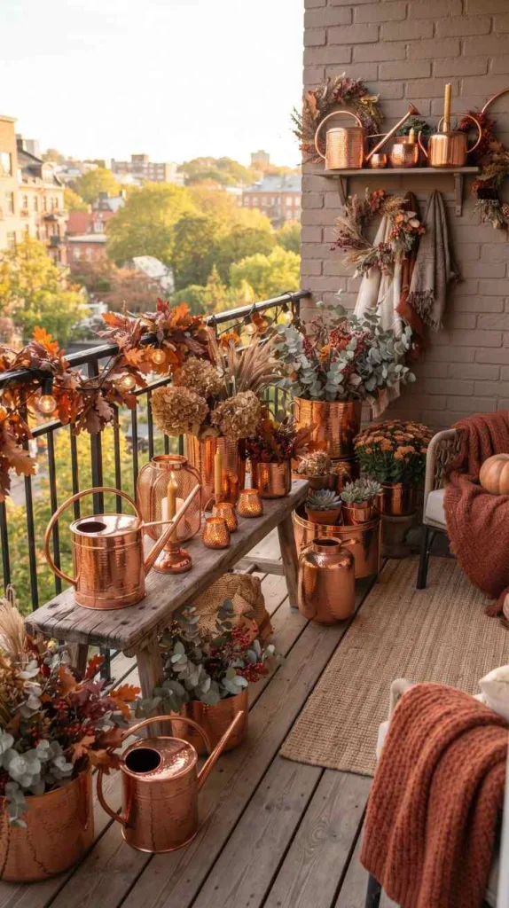 The Cozy Autumn Balcony Decor Everyone's Saving This Season 11 Copper Accent Styling