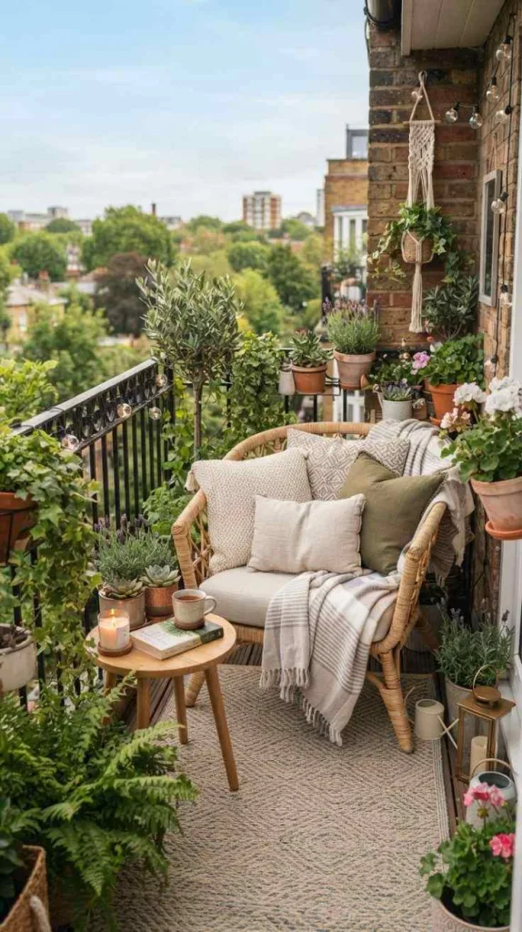 Cozy Apartment Balcony Lounge