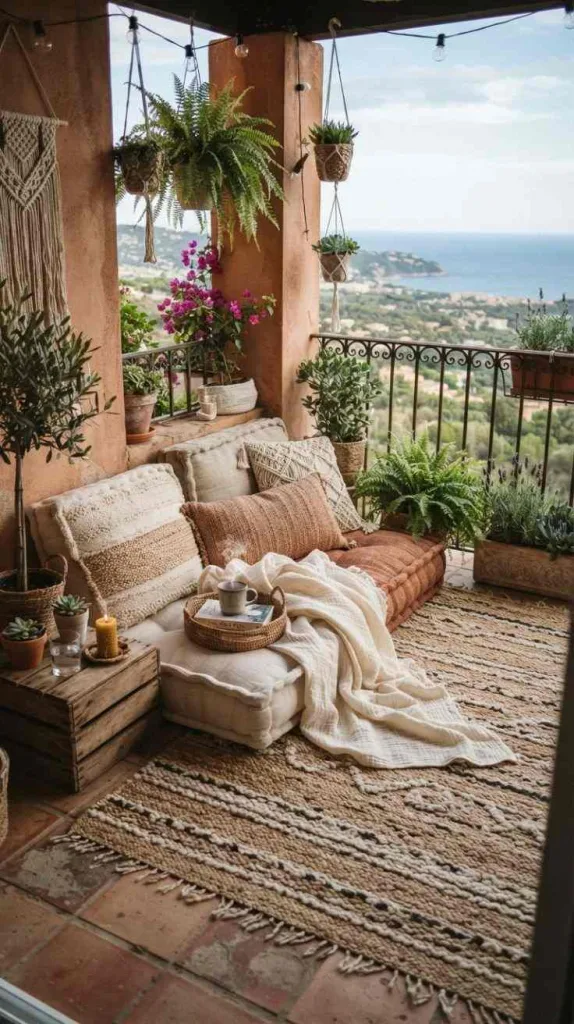 Create an Aesthetic Balcony Decor You'll Never 13 Cozy Floor Cushion Lounge
