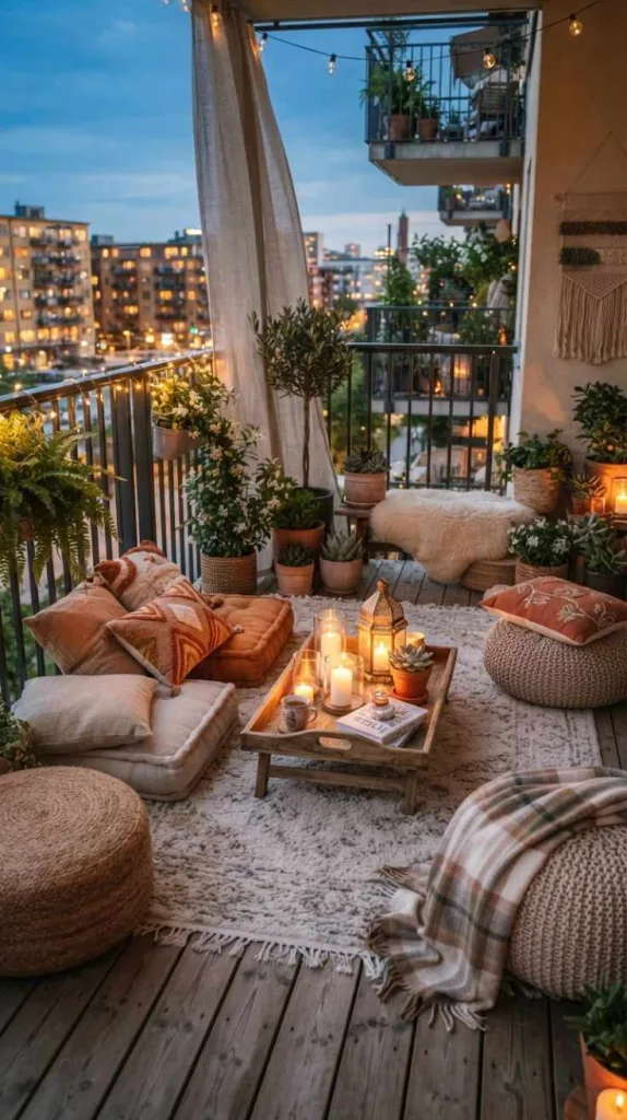 11+ Balcony Decor Stylish Outdoor Living Spaces 11 Cozy Floor Seating Lounge