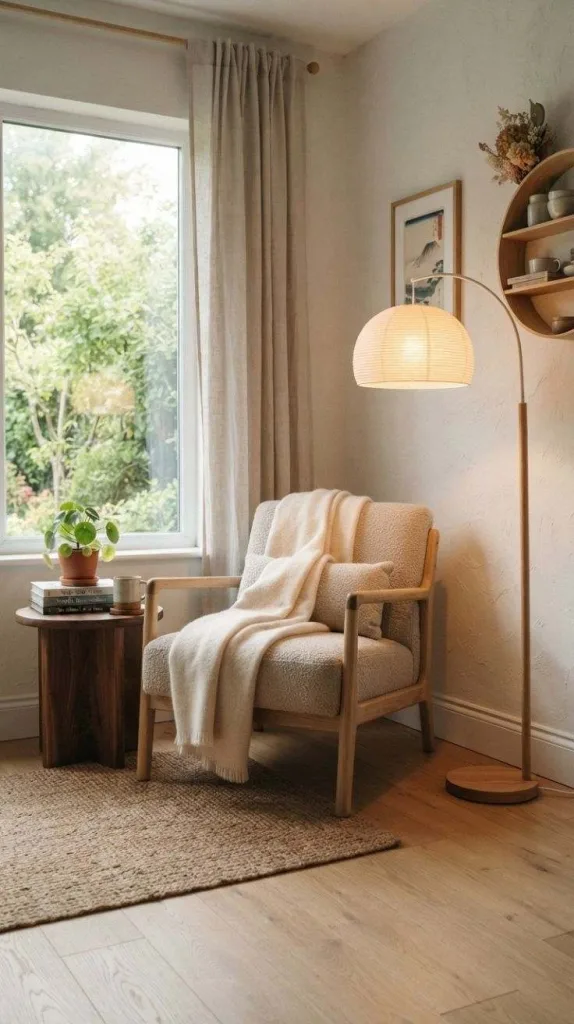 8+ Japandi Living Room Design for a Cozy Home 8 Cozy Japandi Reading Corner