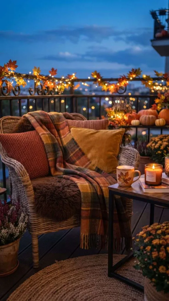 The Cozy Autumn Balcony Decor Everyone's Saving This Season 4 Cozy Plaid Seating